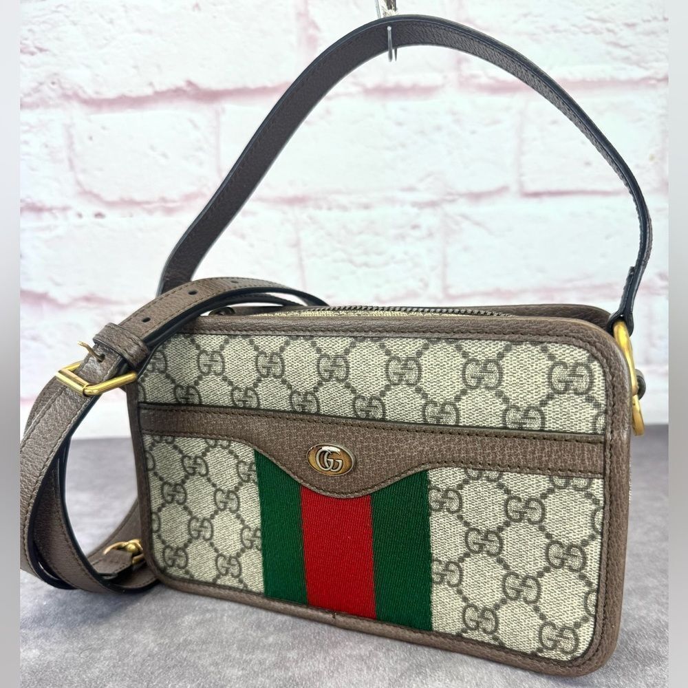 Rare Gucci Supreme Ophidia Brown Web Camera Bag